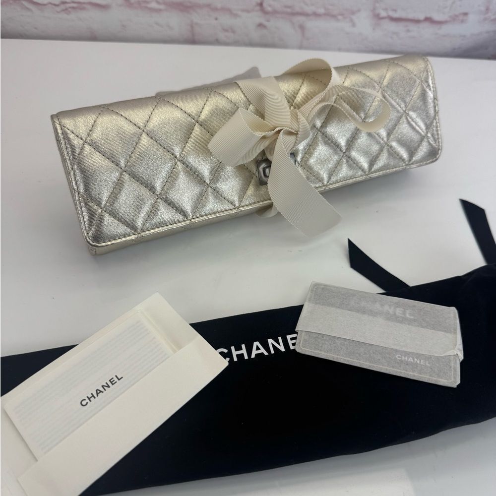 Chanel New Ruthenium Quilted Clutch Jewelry Bag - Picture 16 of 16